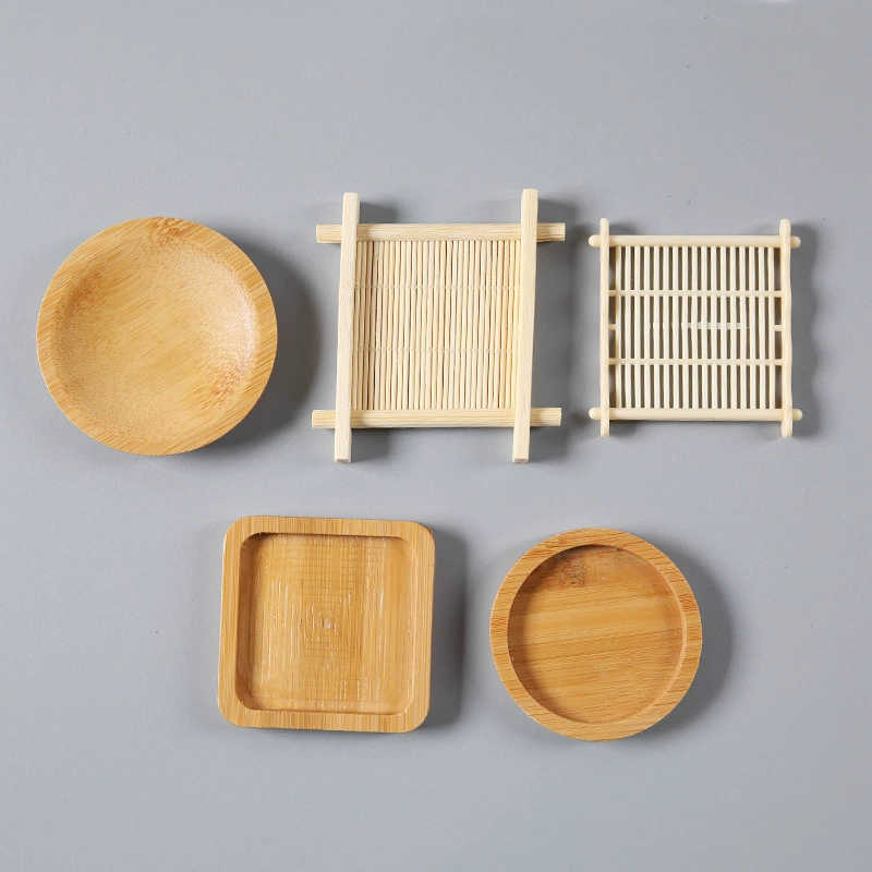 Подставка для бамбукового чая подставка для подставки из колодца круглые квадратные подставки для утеплителя для чая подставка для свадебных тортов