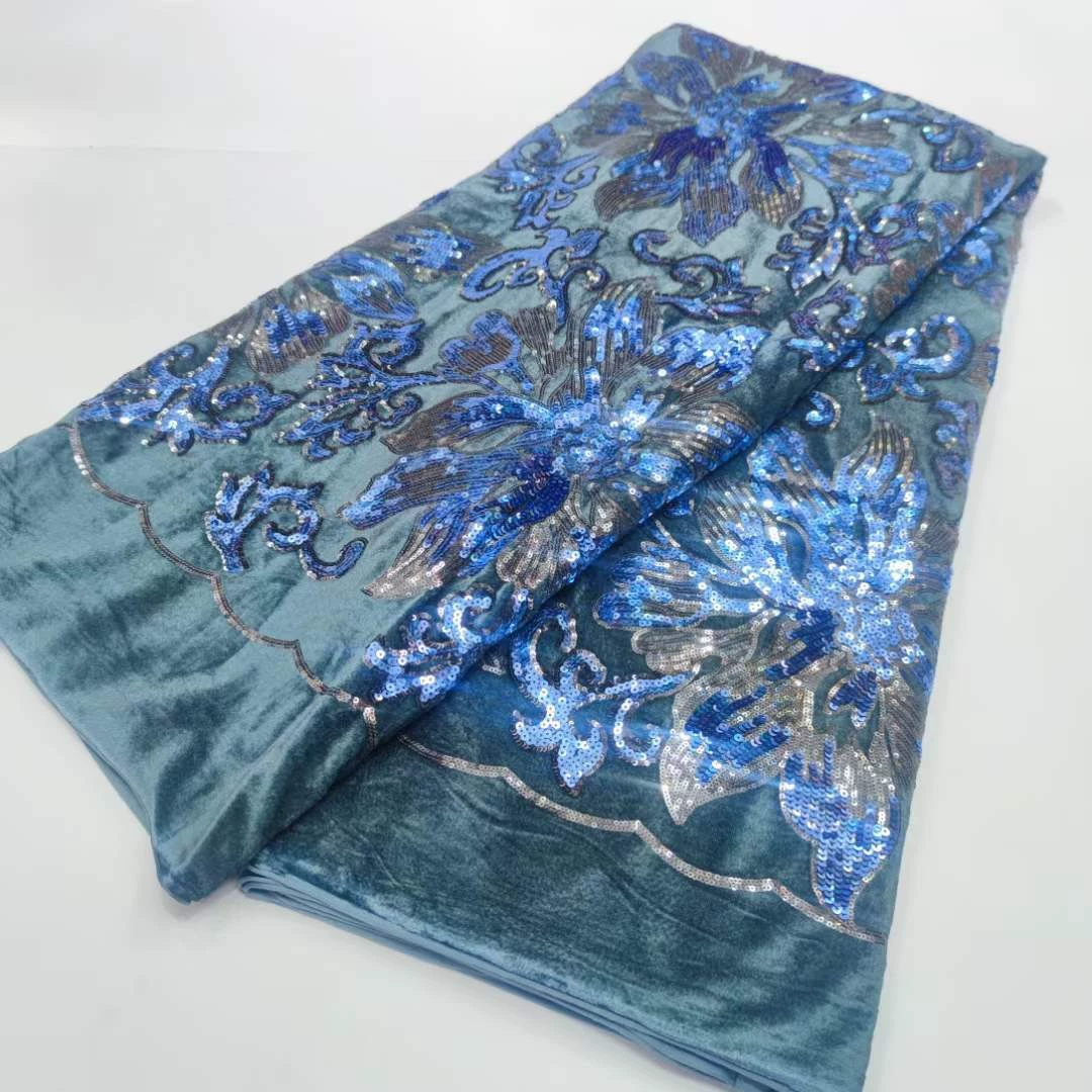velvet sequins lace RZ24