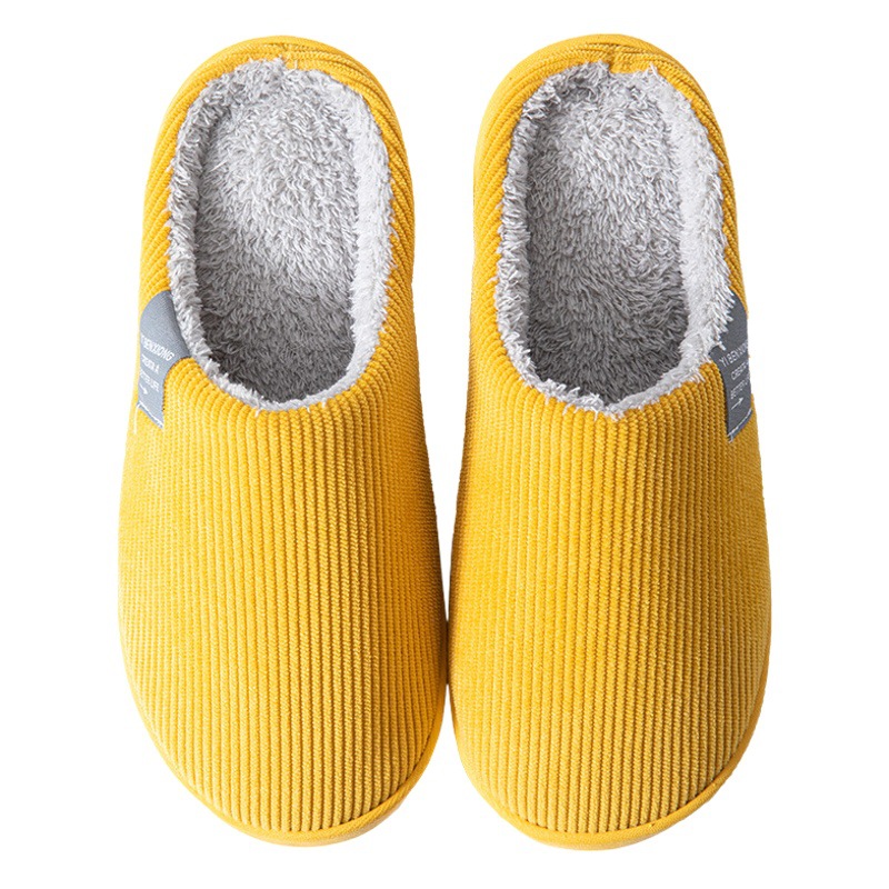 Zapatillas de algodón mujeres Otoño e Invierno pareja zapatillas de hogar zapatos de confinamiento interior zapatos de algodón caliente antideslizante zapatillas Zapatillas de algodón de felpa simple