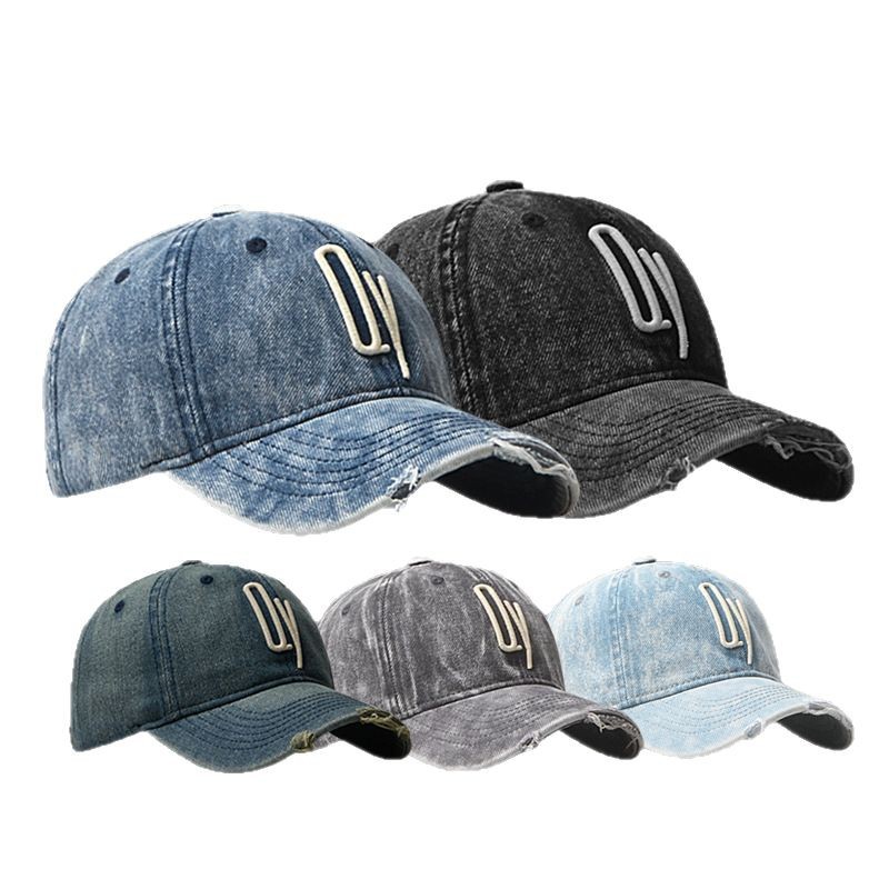 Cuatro estaciones de sombreros de béisbol de vaqueros suaves, sombreros retro lavados con agua, sombreros de cara, sombreros casuales, sombreros de boca de pato.