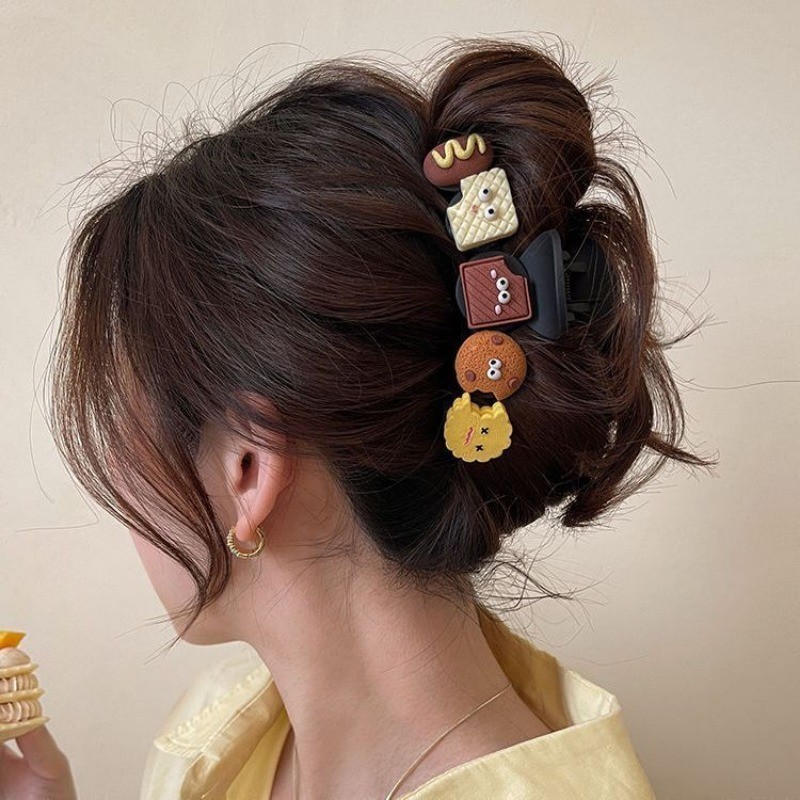 女性用ヘアピン、高級感のある韓国東大門と同じスタイルのヘアピン、後頭部のシャーククリップ、女性用ヘアアクセサリー|undefined