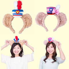 周年款雪莉玫達菲熊發箍卡通可愛史黛拉頭箍成人兒童外出遊園髮飾
