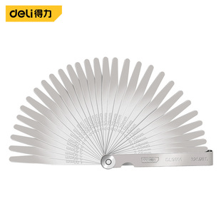 Deli tool DL9506 feeler 100 Lx0.02-1.00 mm_32 set thick and thin gauge plug gauge piece suit adjustment