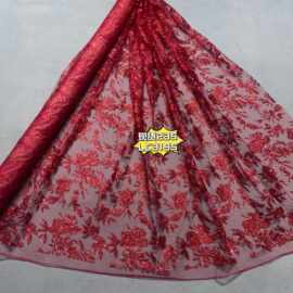 现货洒金花型款花型235#LC3195婚纱礼服面料 网纱 喷金花型面料
