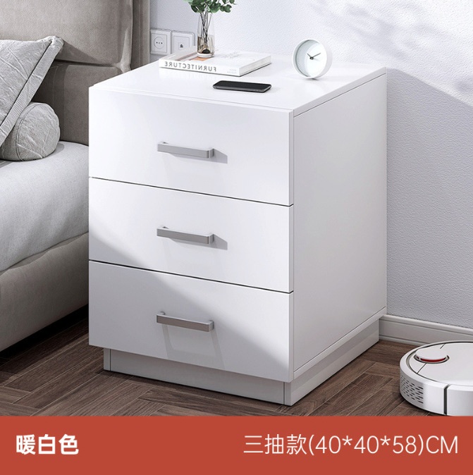 Mesita de noche simple y moderna, armario de almacenamiento para el hogar, mesita de noche para dormitorio, habitación de alquiler multifuncional, armario de almacenamiento simple