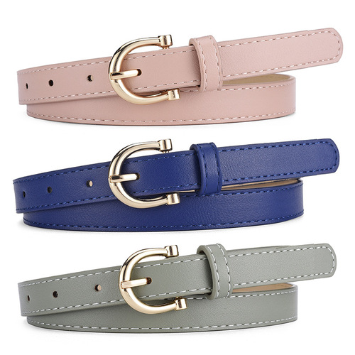 Women's Korean Style Fashion Versatile Belt Student Denim Decoration High-end Thin Belt Clothing Matching Belt