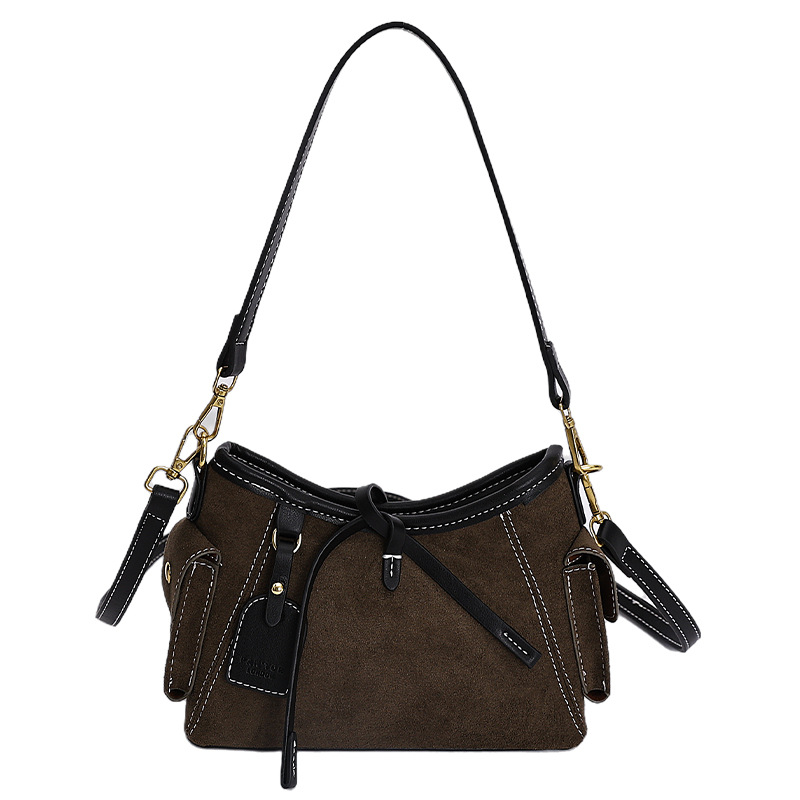 Este año, la moda de piel de ciervo retro hombro bolso de brazo para mujeres 2025, nuevo bolso de alta calidad de moda transfronterizo