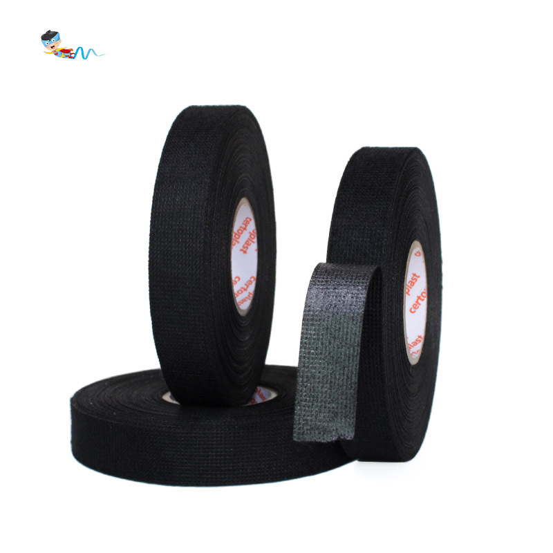 Shengtao Certoplast535 negro ignífugo arnés de cableado de automóviles aislante resistente a la temperatura cinta adhesiva de tela antiestática al por mayor