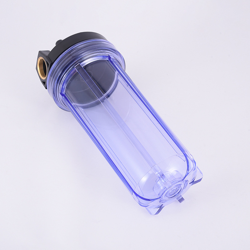 メーカーは10インチの中で太った透明なフィルターの浄水器の前のフィルターのパイプを供給して4/6/1インチの銅の口を濾過します。|undefined