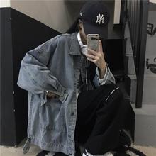外套女秋季2025年新款韩版ins港风宽松bf百搭学生工装牛仔夹克潮