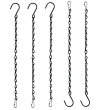 不锈钢花盆链条 吊篮锁链 带钩黑色金属铁链条