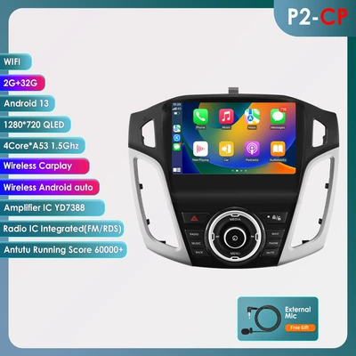 Suitable for 11-19 Models of Ford Focus Mk3 Android Smart Navigation Bluetooth Gps Integrated Reversing Camera System (DVD Navigation) - 232g-quad-core-wifi-version-carplay-9inch-suitable-for-11-17-ford-focus-3-mk-3