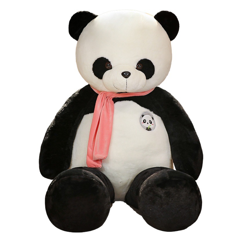 Gran Panda muñeca concha de cuero semiacabado juguete de peluche blanco y negro Panda muñeca semiacabado concha de cuero muñeca de títeres