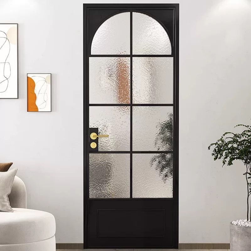 French Retro Cream Style Flat Door, Antique Style Sliding Door, Bathroom Toilet, French Retro Glass Door