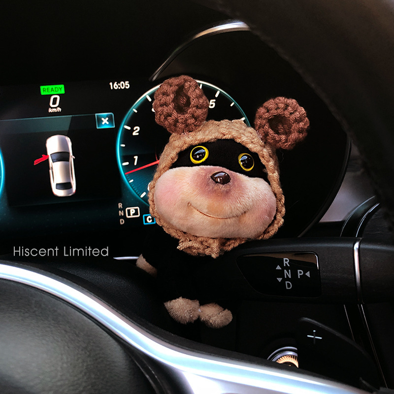 2025 nuevo estilo abeja cachorro coche tapón decoración coche luz de giro limpiaparabrisas muñeco de peluche adornos de muñeca