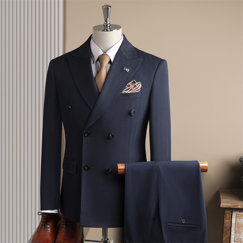Moderner, zweireihiger Anzug mit Blazer und Hose | Business Casual, Hochzeit, Auftritt, formelle Kleidung für Herren_voghion.com