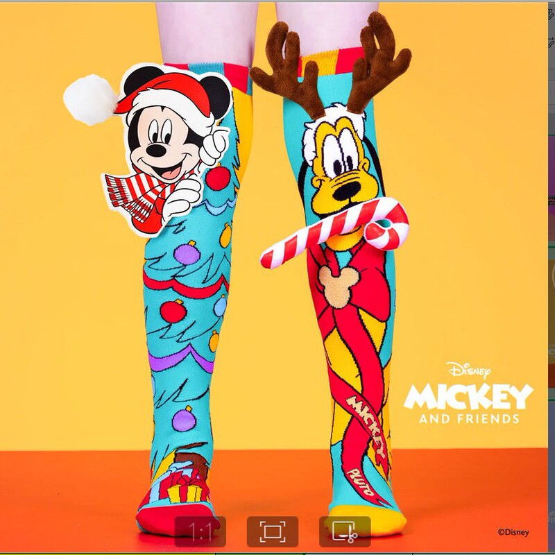 Cross-Border Internet Celebrity Cute Girls Mid-Tube Three-Dimensional Fashion Handmade Jewelry Socks Mickey and Minnie Rabbit Ready Stock Wholesale