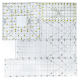 Acrylic Sewing Ruler Black Square Transparent Square Foot Tailoring Garment Clothing Plate Making Tool Material
