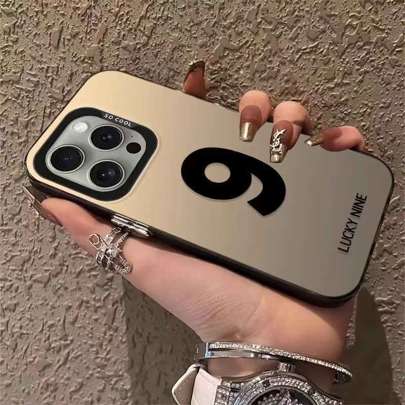 Color Silver Shell-Negro-Número de la suerte 9