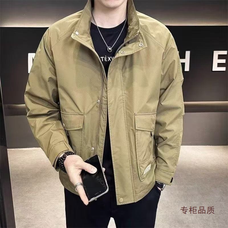 春秋款立领夹克男士工装新款潮流修身外套|undefined