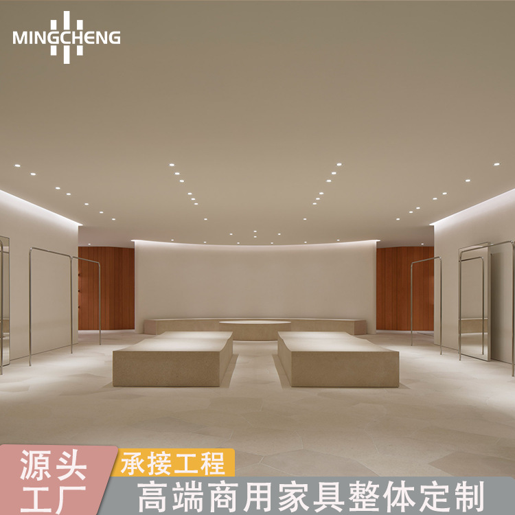 服装店展示架木制展示台女装店折叠衣服中岛台产品服饰流水台展架