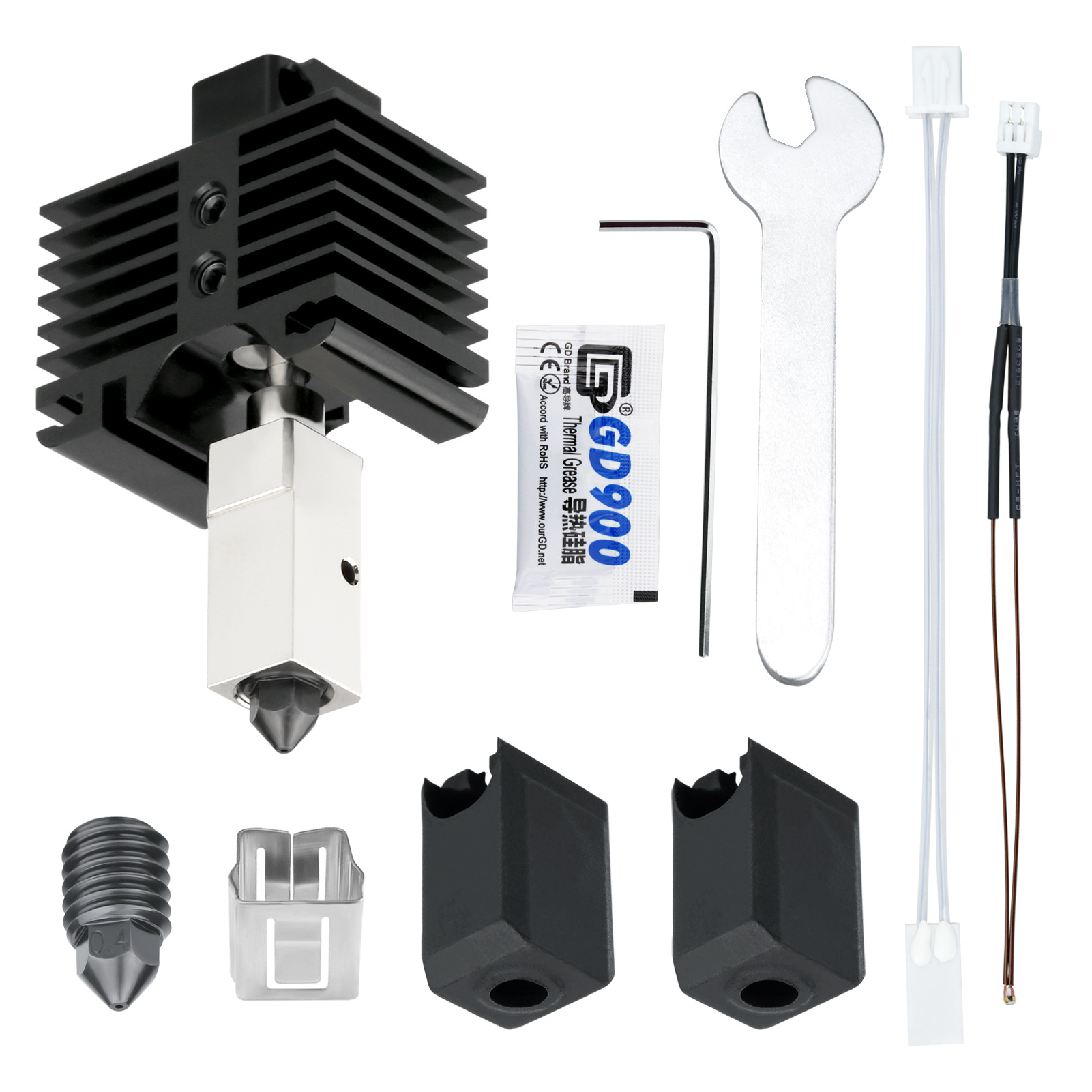 3D Printer Accessories Upgrade Bamboo Extruder Head X1 P1P Extruder Head Nozzle Component Special Accessories