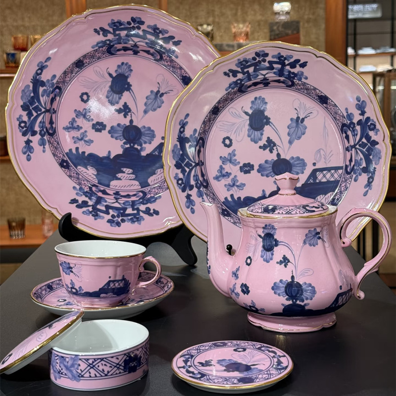 Italian Ginori1735 Italian Oriental Ceramic Dinner Plate Dishpoint Bowl Deep Plate Rice Bowl Household Disc Vase