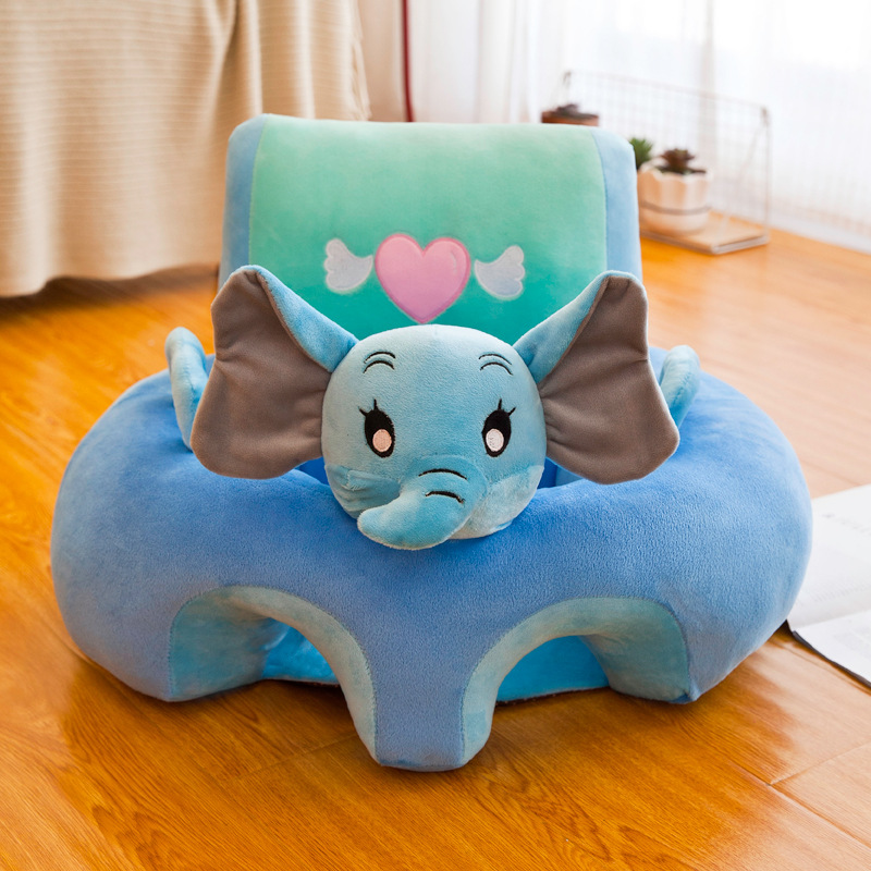 Asiento de Aprendizaje para Bebés, Anti-vuelco, Anti-caídas, Sofá de Peluche para Niños, Sofá Perezoso