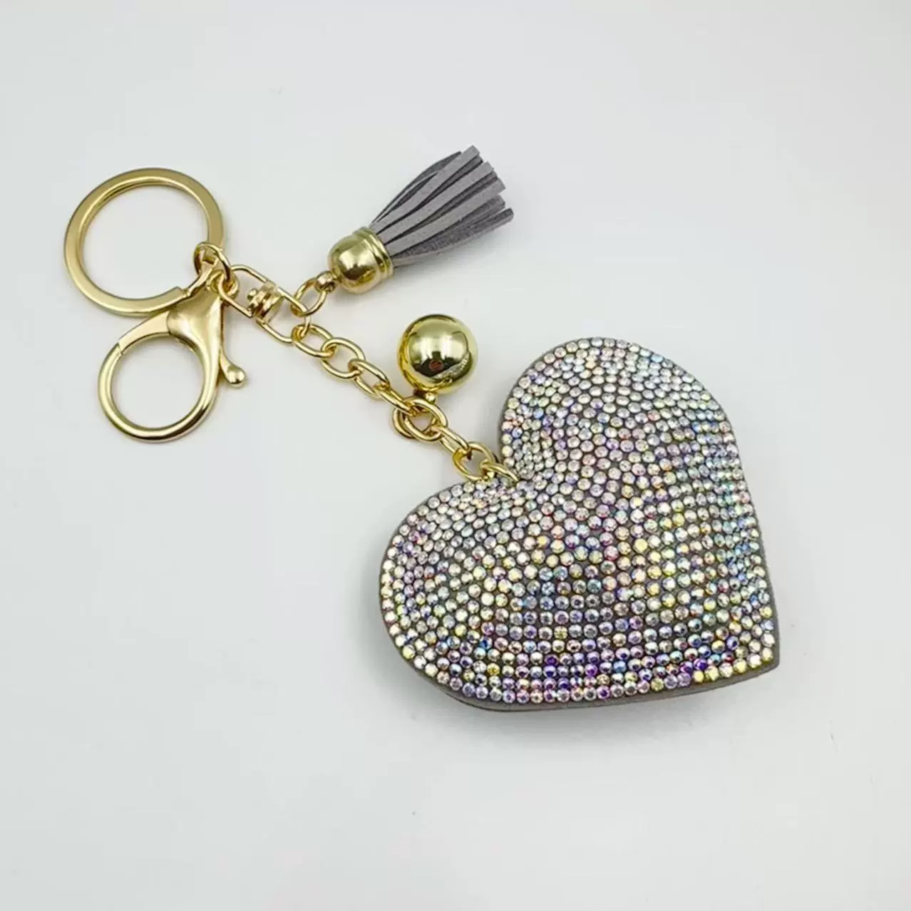 Брелок (в стиле Chanel) сердце с кисточкой, аксессуар DIY, 9×8×2 см