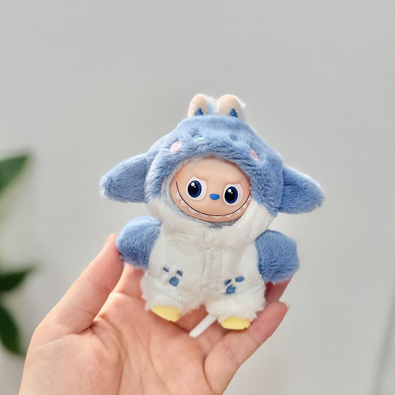 迷你版4.0LABUBU搪胶脸毛绒盲盒玩偶衣服圣诞套装小鼻嘎心底密码|undefined