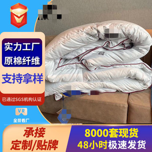 Factory direct hotel quilt Hilton feather velvet quilt spring and autumn double thickened quilt core wholesale company group purchase