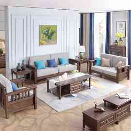 凡式美式乡村全实木沙发组合客厅复古轻奢转角沙发田园风现代简L