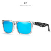 Trend neon street classic square sunglasses, sun protection cream, UF-protection