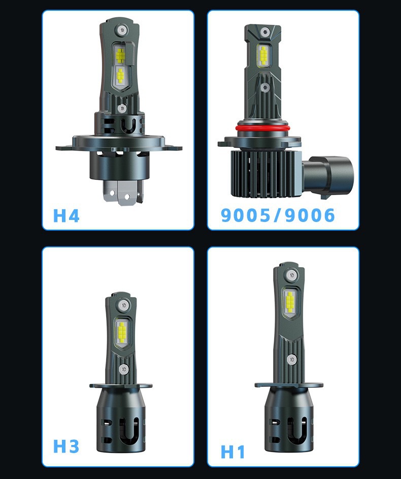 Popular Car Led Headlight Plug-In H7H4 Silent Fan High-Power Front Light 66 Watt Led Car Headlight