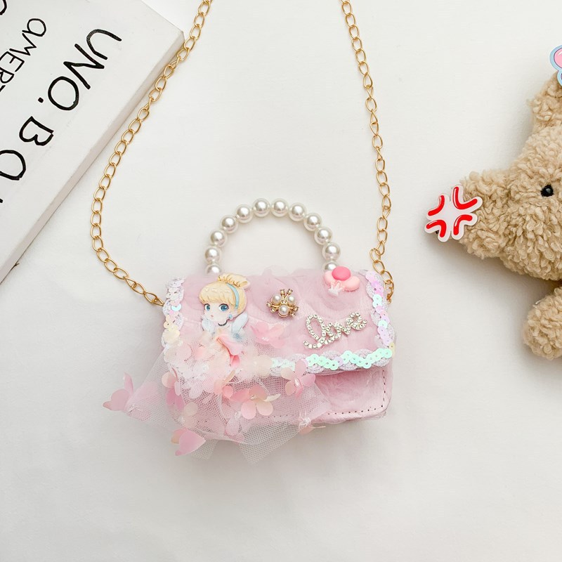 Nuevo bolso de chicas moda lindo caricatura peluche niños un hombro princesa mochila bolso en línea niña pequeña bolsa