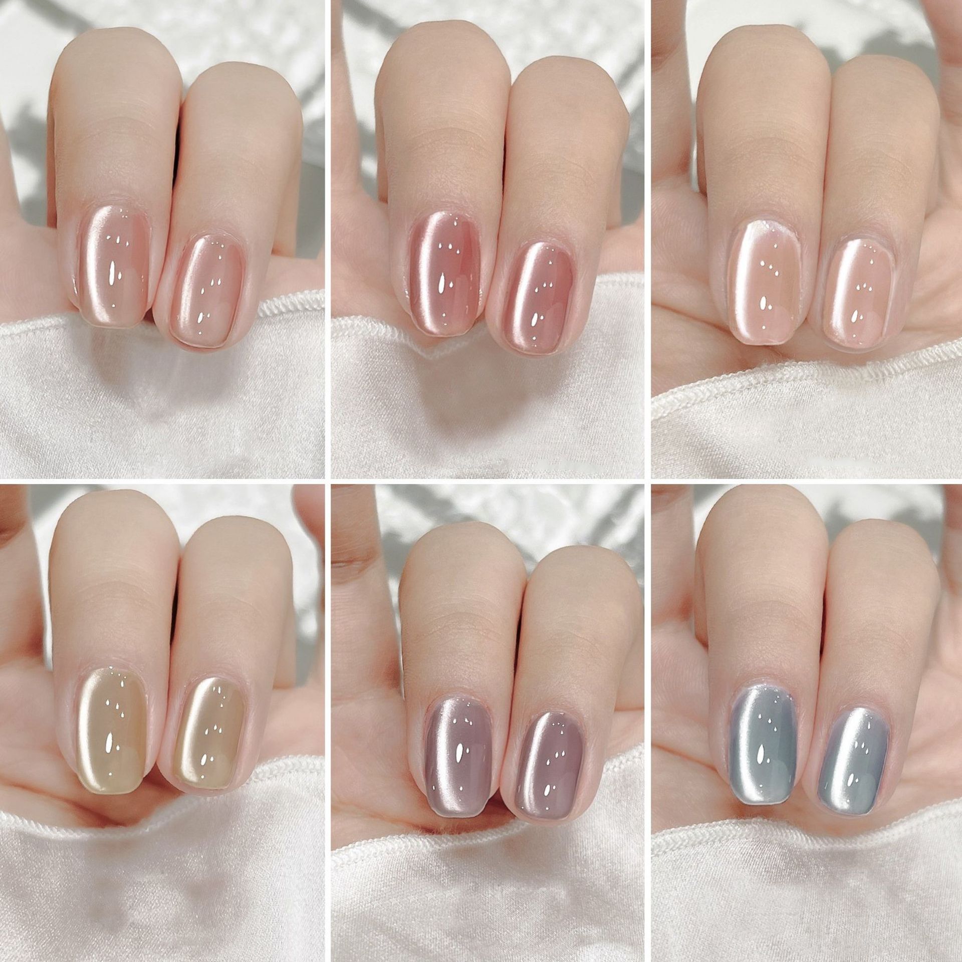 Uñas brillo universal porcelana blanco ojo de gato polvo espejo cristal brillante arena movediza decoración de uñas salvaje polvo magnético de bricolaje