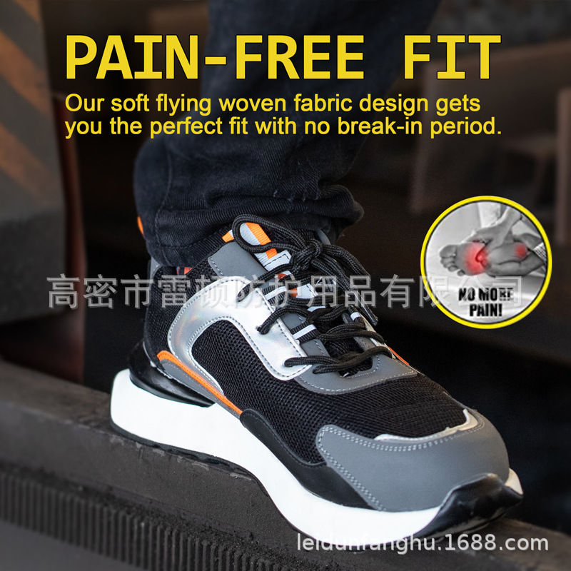 Zapatos de protección laboral preferidos transfronterizos anti-Smashing anti-piercing transpirable suave Four Seasons zapatos de protección antideslizantes zapatos de trabajo zapatos de seguridad