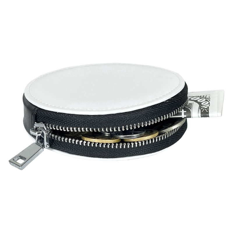 Spot Double-Sided Thermal Transfer Sublimation Blank Leather Coin Bag Round Headphone Storage Bag Mini Coin Purse Spot Double-Sided Thermal Transfer Sublimation Blank Leather Coin Bag Round Headphone Storage Bag Mini Coin Purse