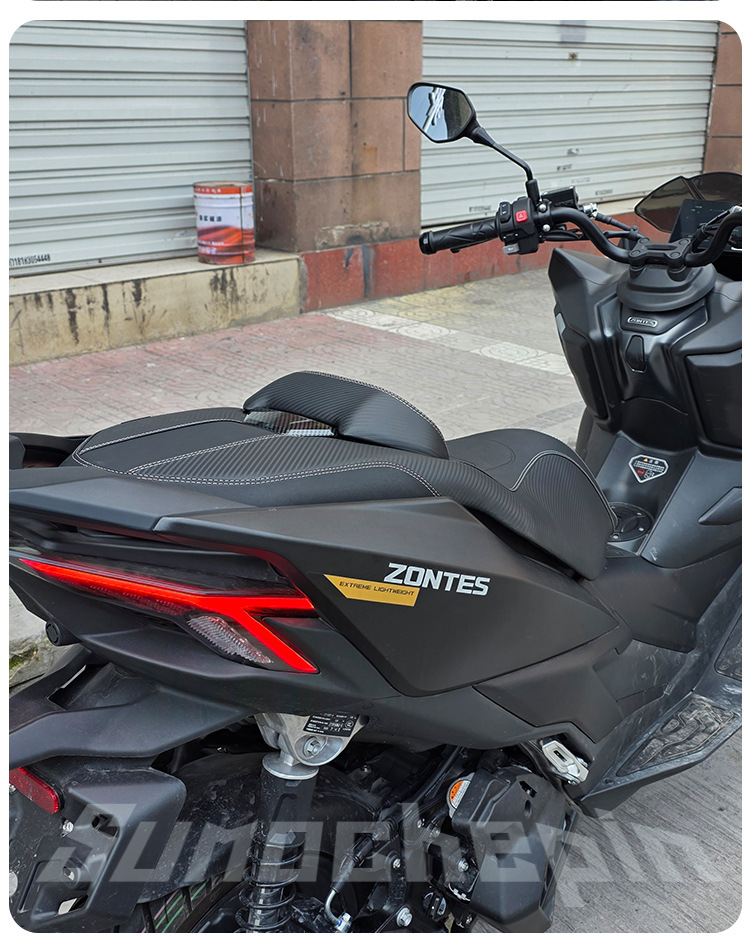 Suitable for Zontes 150X Motorcycle Leather Seat Cushion Assembly to Lower Seat Height, Seat Latex Lumbar Support Modification Parts