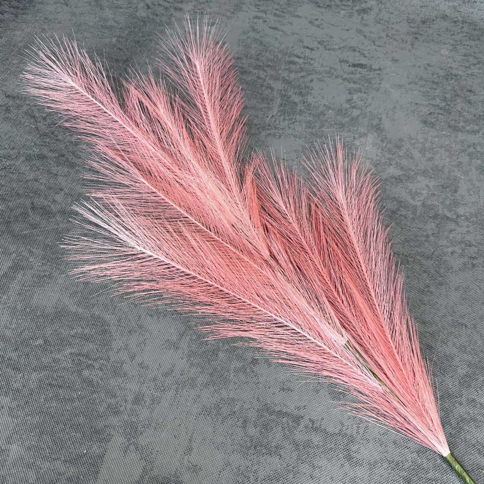 Simulación de 7 horquillas Pluma Flor eterna Decoración de la escena de la boda Decoración del hogar Hierba de junco de colores Decoración de flores falsas al por mayor