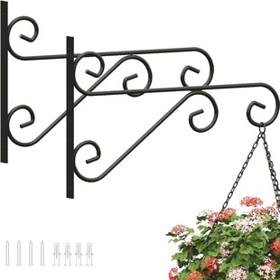 Metal Plant Hooks Outdoor Holder Indoor Wall Mounted Metal Heavy Duty Rustproof Bird Feeder Plant Hooks