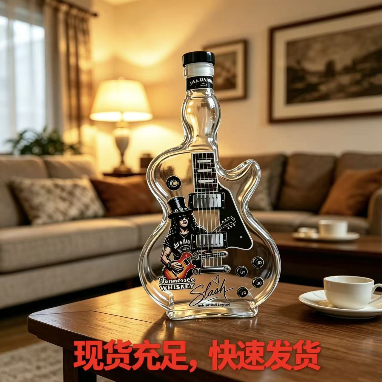 Inventario a través de whisky ji nueva guitarra ACDC botella de vino vino botella de whisky botella de vino