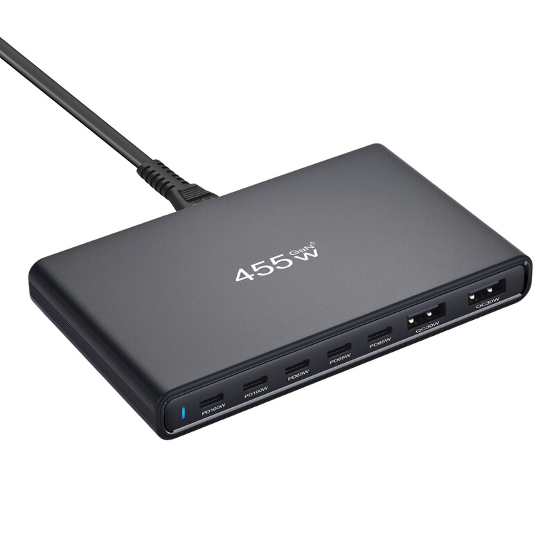 New 455W Ultra-Thin Gallium Nitride Pd Charger Cross-Border Hot Product 455W Multi-Function 5C2A Desktop Charger New 455W Ultra-Thin Gallium Nitride Pd Charger Cross-Border Hot Product 455W Multi-Function 5C2A Desktop Charger