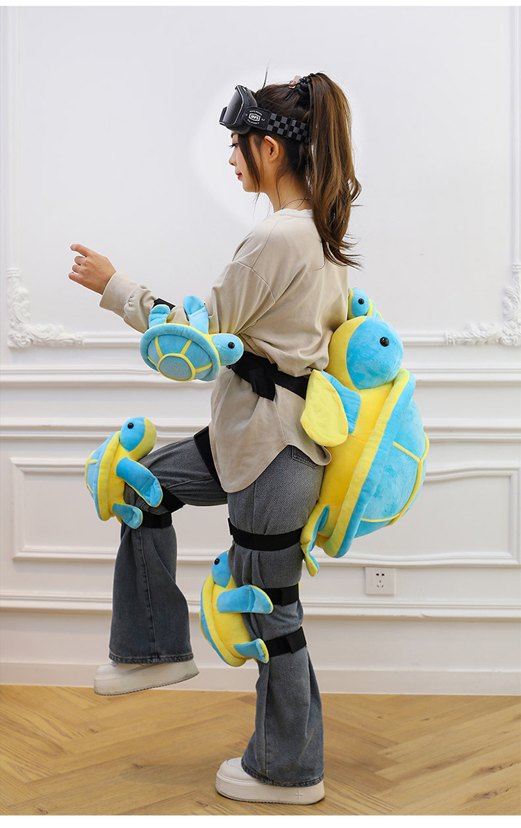 Cartoon Ski Protective Gear, Small Turtle Plush Toy, Cute Turtle Hip and Knee Pads, Anti-Fall Cushion for Adults and Children