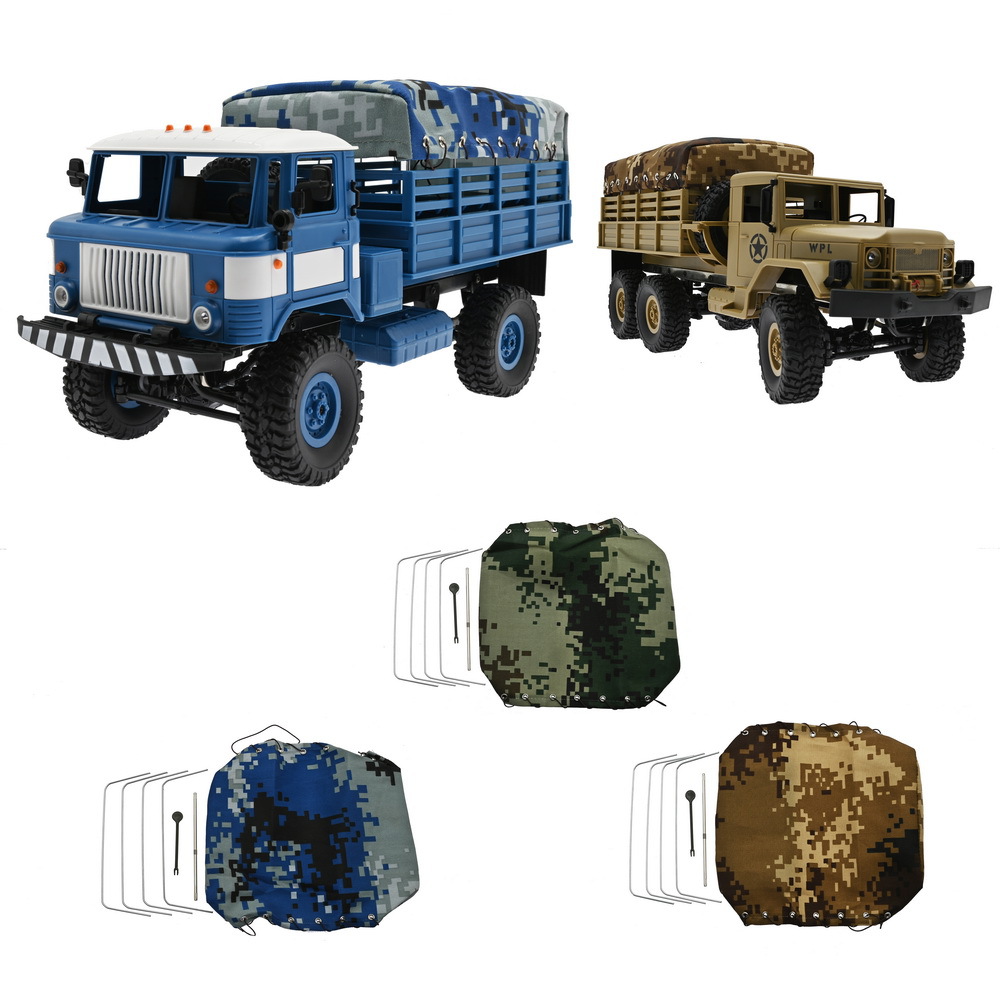 WPL Play Dragon 1:16 Remote Control Car B14 B24 B16 Original Canvas 4WD and 6WD Military Truck DIY Modification