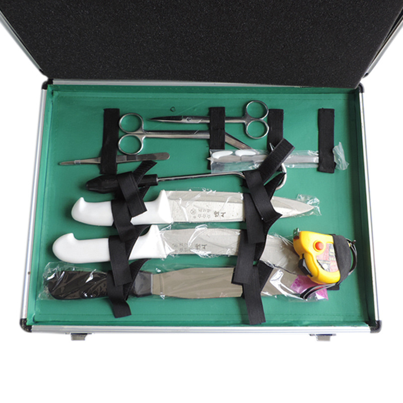 Caja del instrumento quirúrgico animal grande displane traje cerdo, ganado y ovejas animal displane hacha machete herramienta equipo de cría