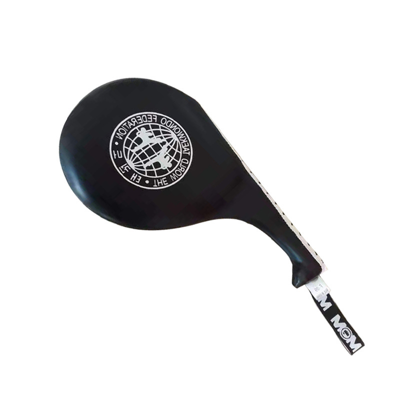 Venta al por mayor de los niños adultos objetivo de pie taekwondo equipo de protección entrenamiento de patada lateral de doble hoja Sanda pata de pollo objetivo de sonido Hall logotipo impreso