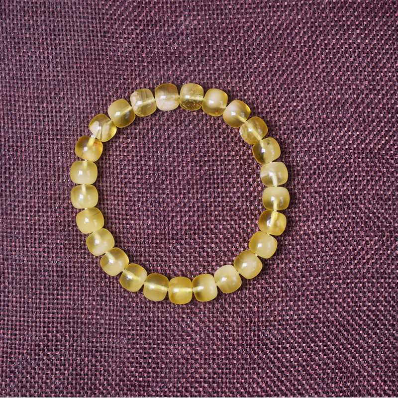 09/금 꿀 비즈 팔찌, 비즈 크기 약 8.5+mm/무게 약 8.95g