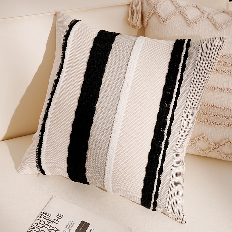 Nórdico inswind almohada simple versátil sala de estar sofá cojín dormitorio ventana flotante cabeza de cama respaldo cojín almohada cubierta