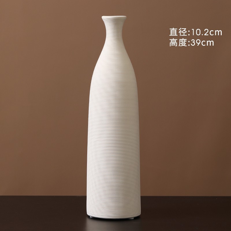 卸売りの白い陶磁器の花瓶の置物の生け花の乾いた花の客間の食事のデスクの玄関の装飾品のアイデアの芸術の花器|undefined